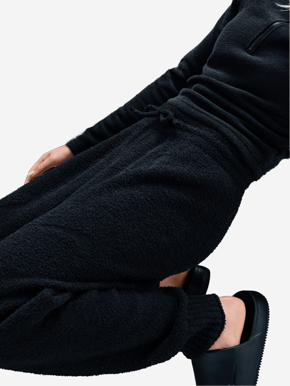 NIKE W Pantaloni oversize in maglia bouclé Nero Urbanstaroma