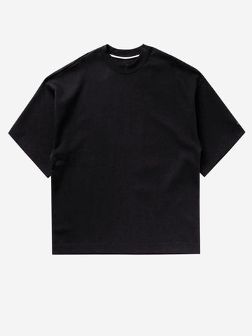 Tech t-shirt in fleece nera