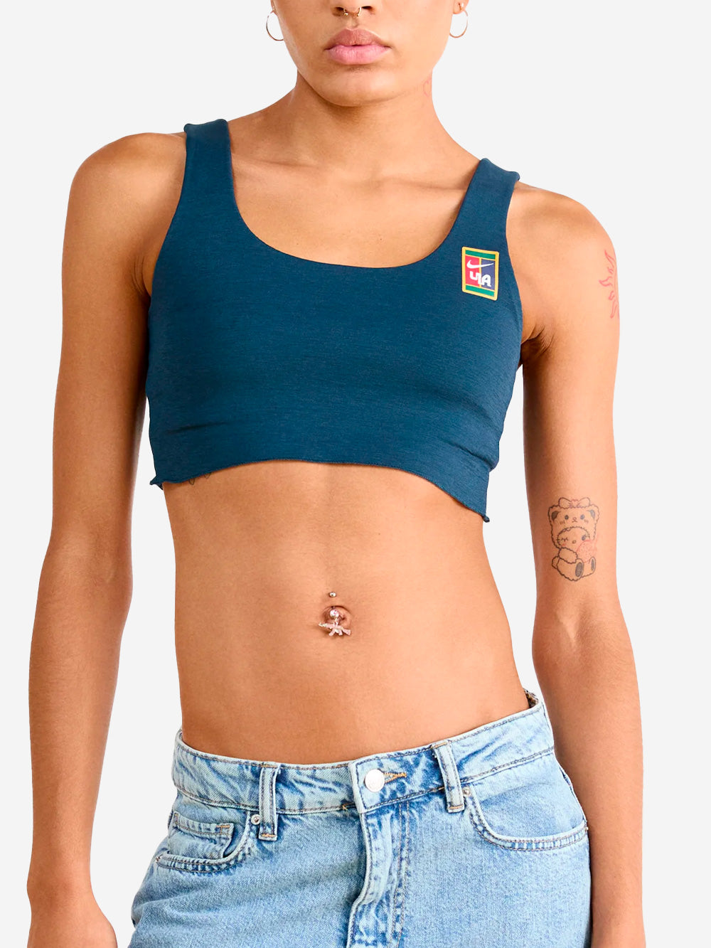 NIKE Bra blu con fodera leggera by Yoon Blu Urbanstaroma