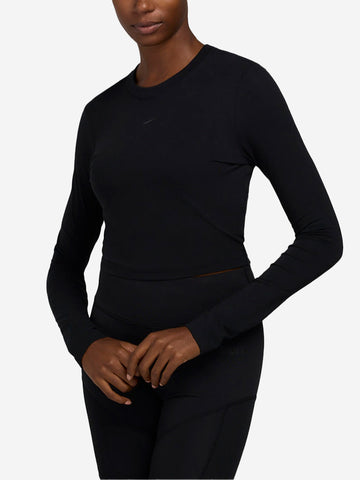 NIKE W Maglia maniche lunghe cropped Nero