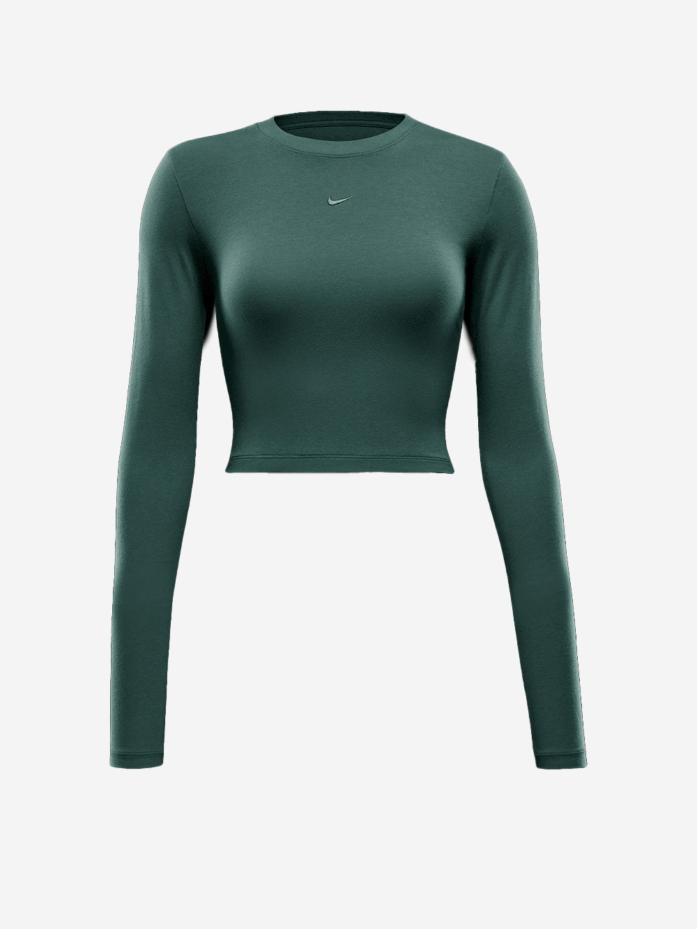 NIKE W Maglia maniche lunghe cropped verde Verde Urbanstaroma