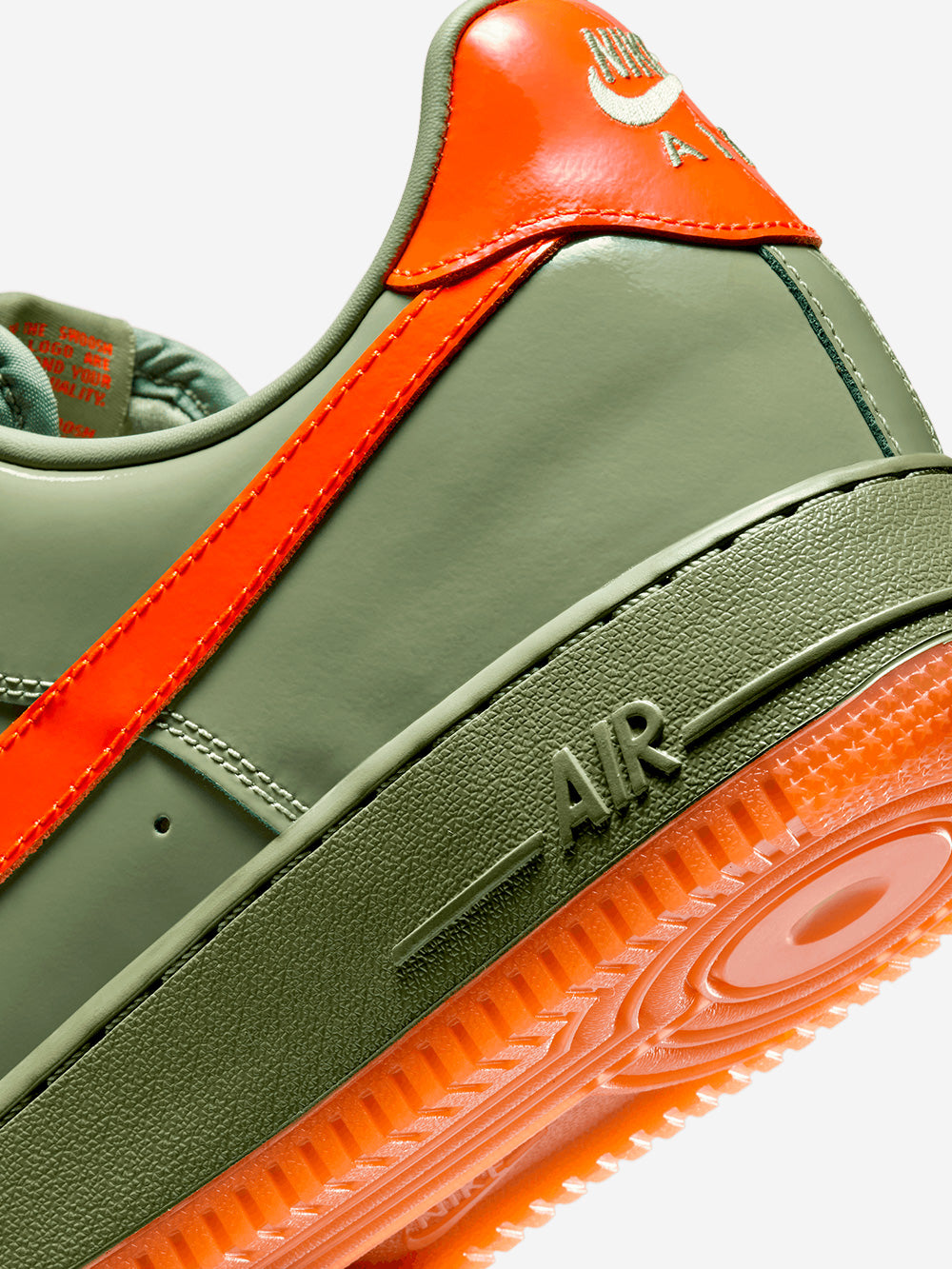 NIKE Air Force 1 '07 Premium 'Oil Green Orange' Verde Urbanstaroma