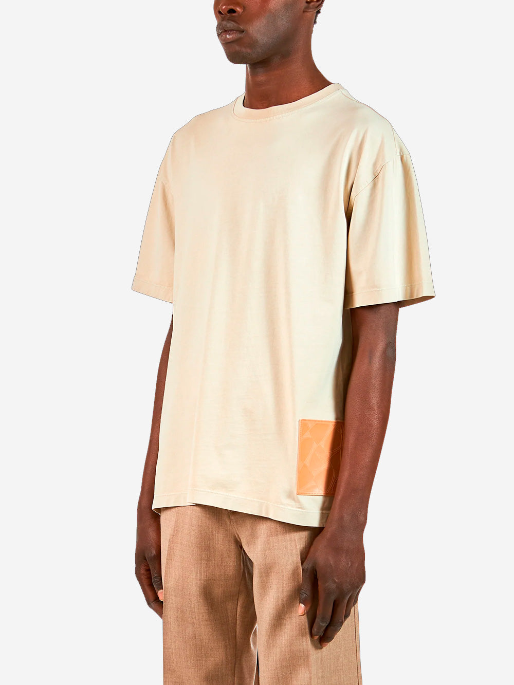 PHILIPPE MODEL M T-shirt beige con patch Beige Urbanstaroma