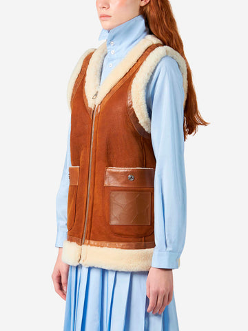 PHILIPPE MODEL W Gilet montone cognac Cognac