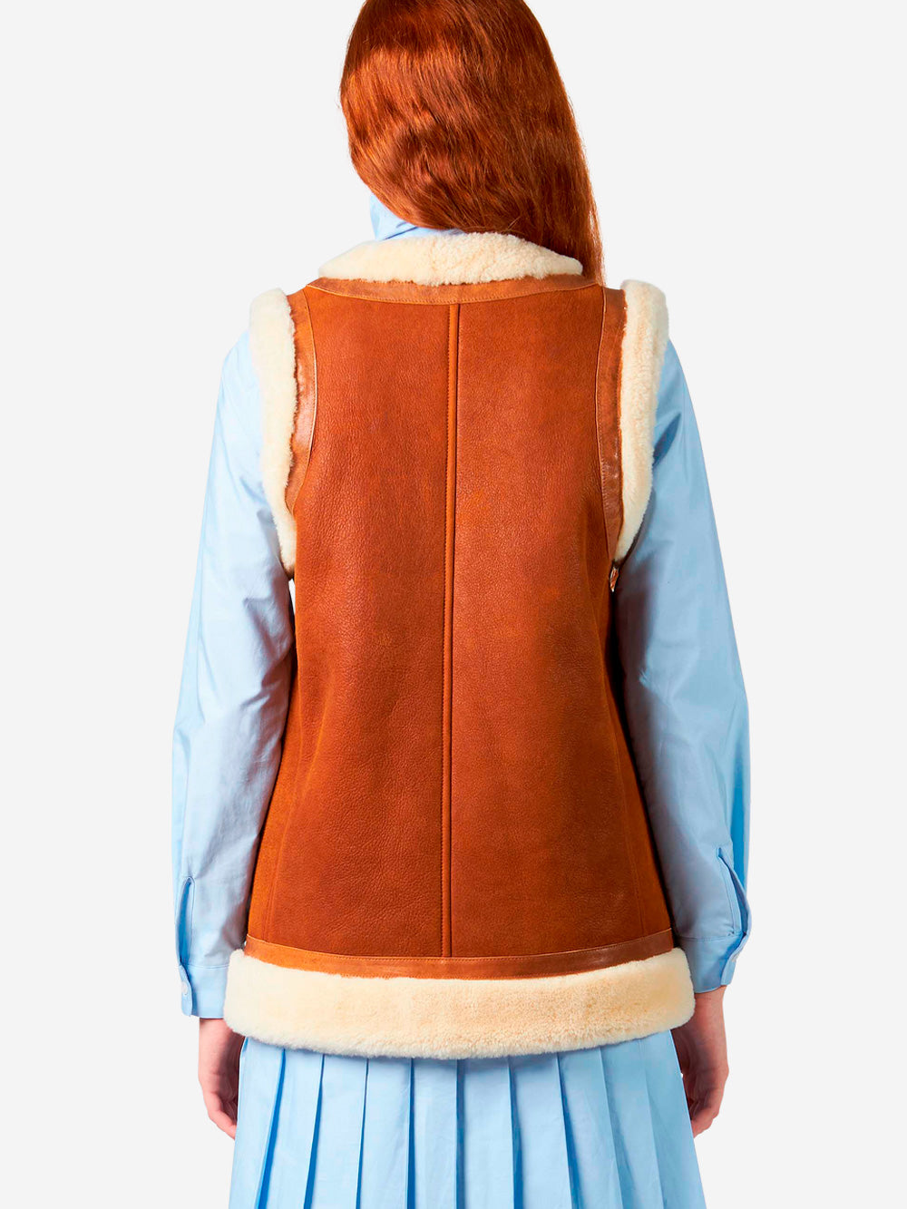 PHILIPPE MODEL W Gilet montone cognac Cognac Urbanstaroma