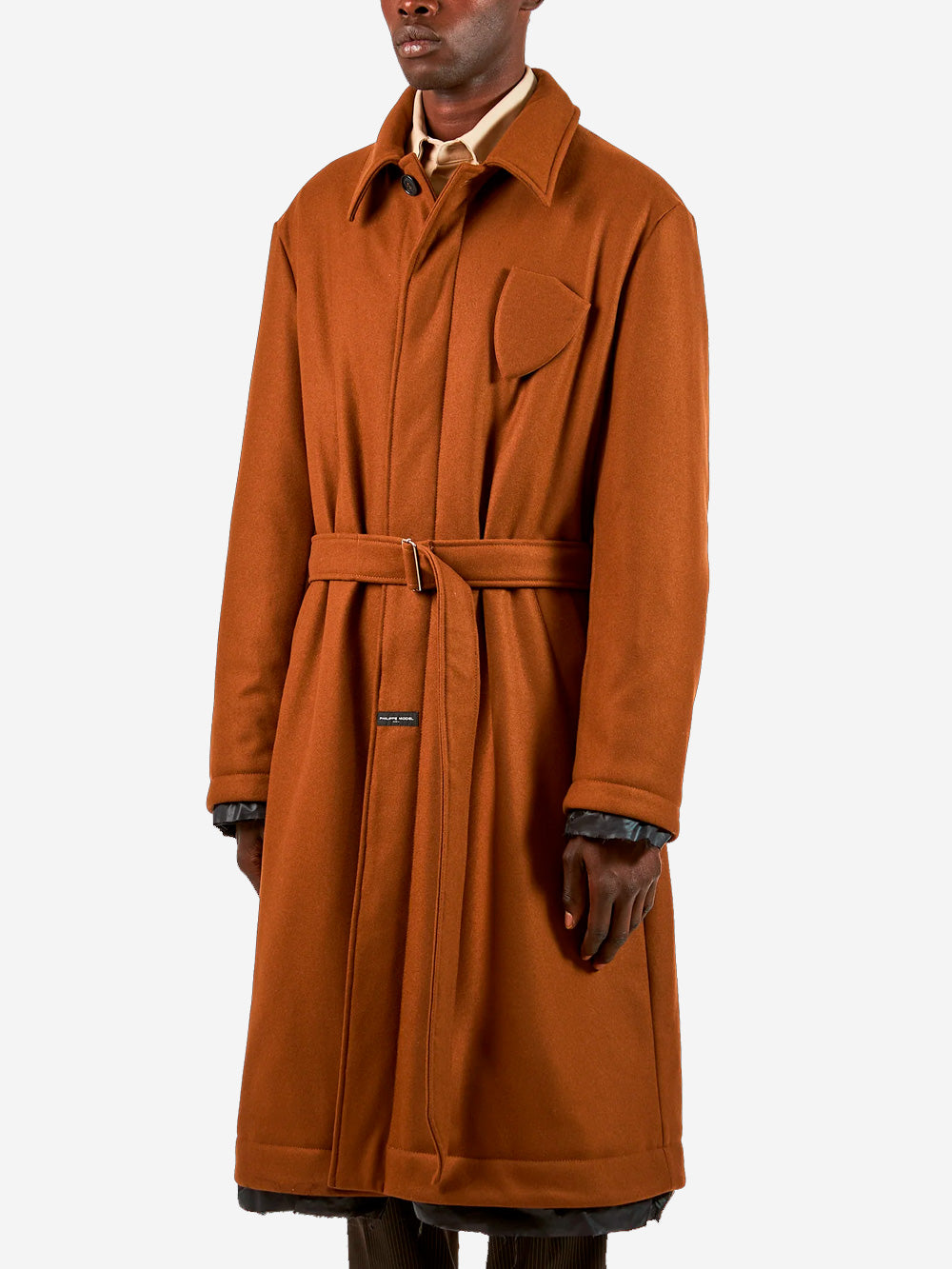 PHILIPPE MODEL M Trench cognac in lana Cognac Urbanstaroma