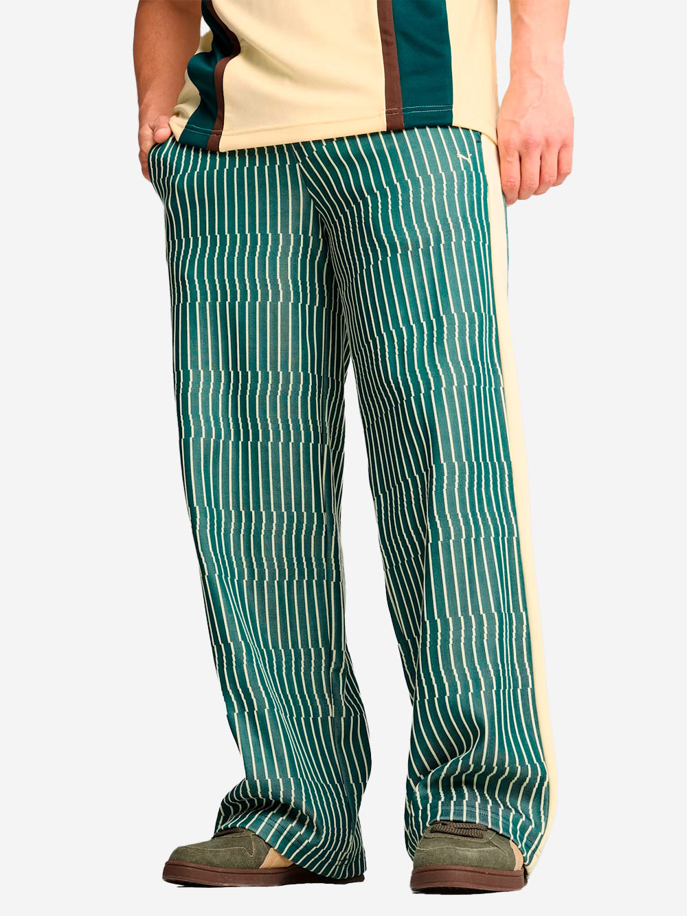 PUMA M Pantaloni Players Lane T7 verdi Verde Urbanstaroma