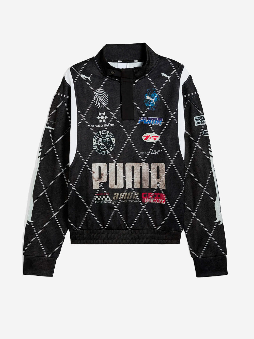 PUMA Felpa motorsport distressed x Asap Rocky Nero Urbanstaroma