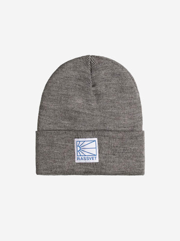 RASSVET Beanie grigio con applicazione Grigio