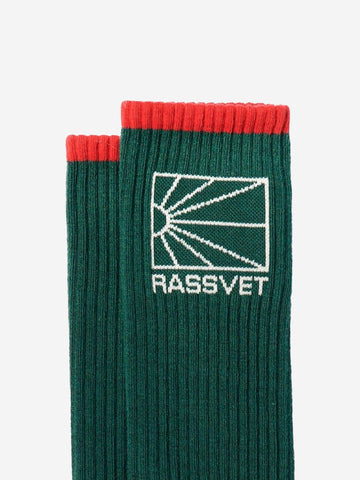 RASSVET M Calzini verdi knit logo Verde