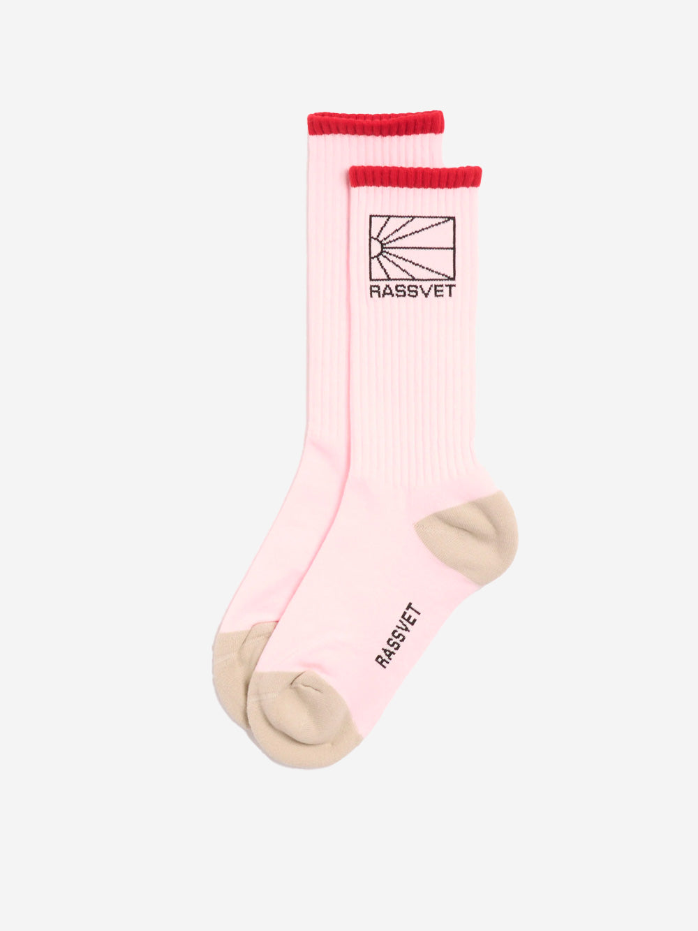 RASSVET M Calzini rosa knit logo Rosa Urbanstaroma