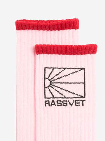 RASSVET M Calzini rosa knit logo Rosa