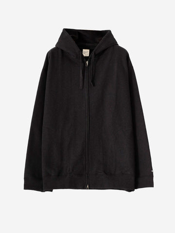 Hoodie nera con zip