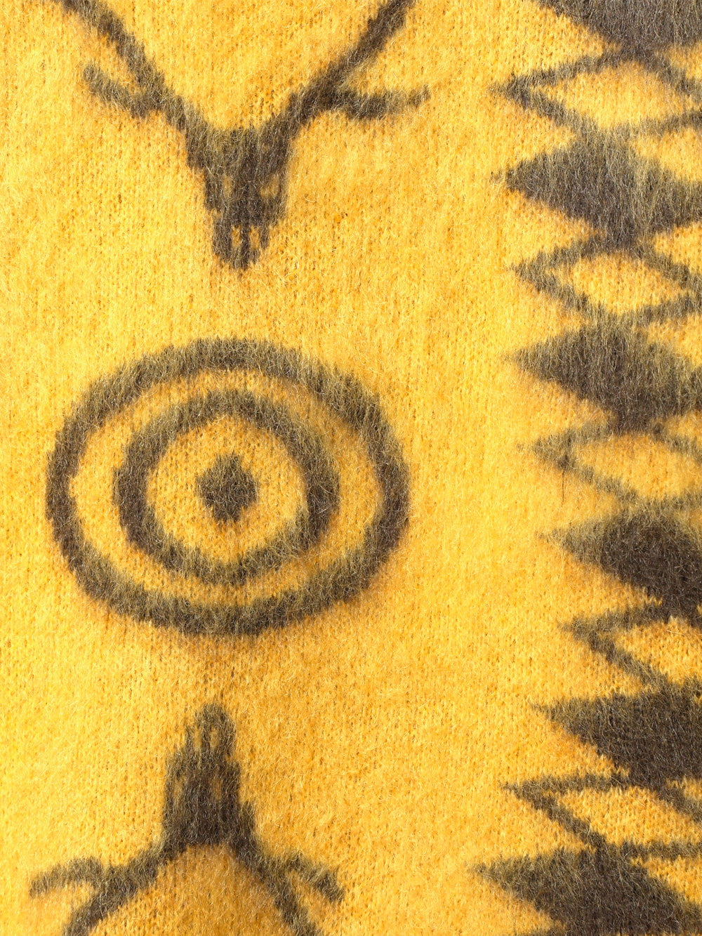 SOUTH2 WEST8 Maglione mohair con stampa jacquard loose fit Giallo Urbanstaroma