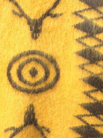 SOUTH2 WEST8 Maglione mohair con stampa jacquard loose fit Giallo