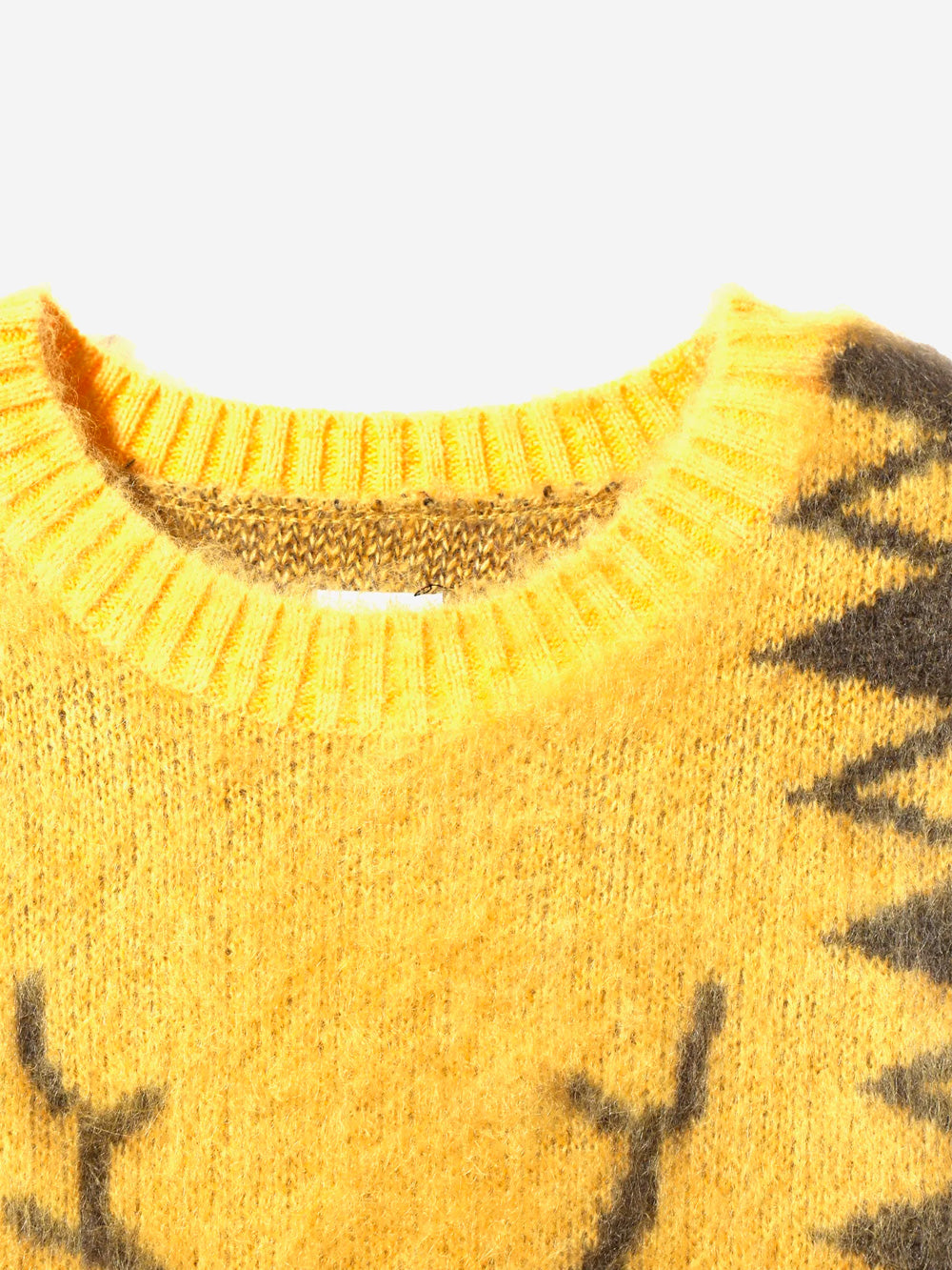 SOUTH2 WEST8 Maglione mohair con stampa jacquard loose fit Giallo Urbanstaroma