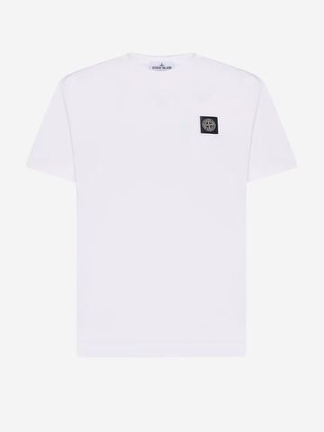 STONE ISLAND T-shirt girocollo bianca Bianco