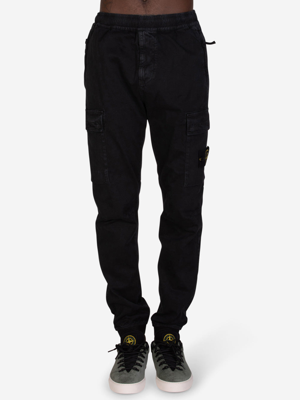 STONE ISLAND Pantaloni cargo neri Nero Urbanstaroma