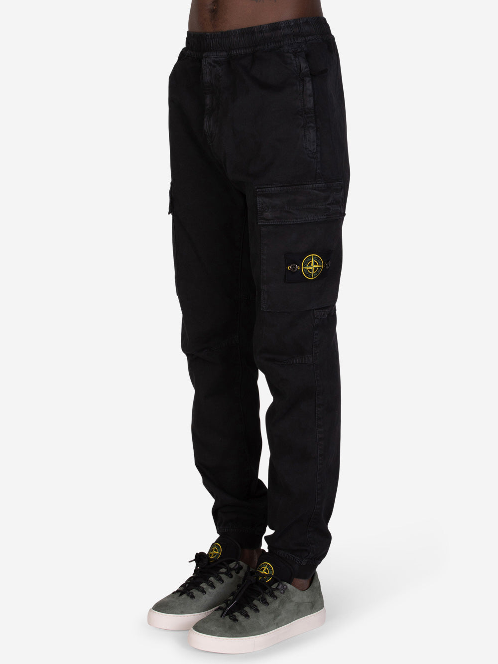 STONE ISLAND Pantaloni cargo neri Nero Urbanstaroma