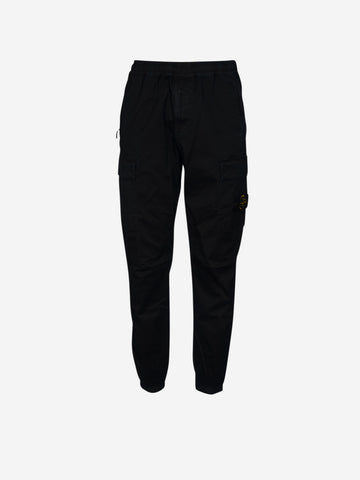 STONE ISLAND Pantaloni cargo neri Nero