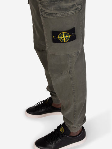 STONE ISLAND Pantaloni cargo muschio Muschio