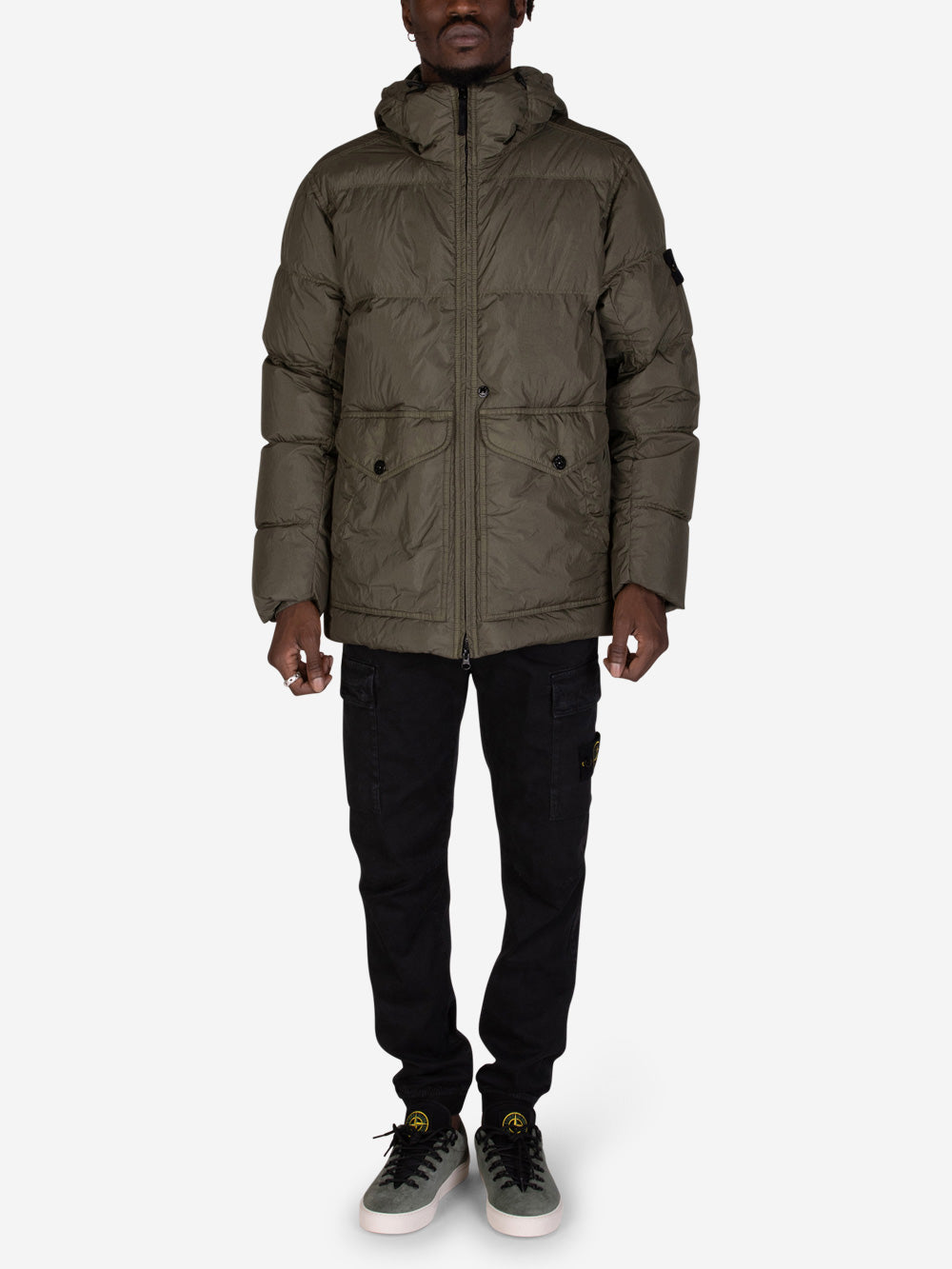 STONE ISLAND Crindle Reps giubbotto imbottito muschio Muschio Urbanstaroma