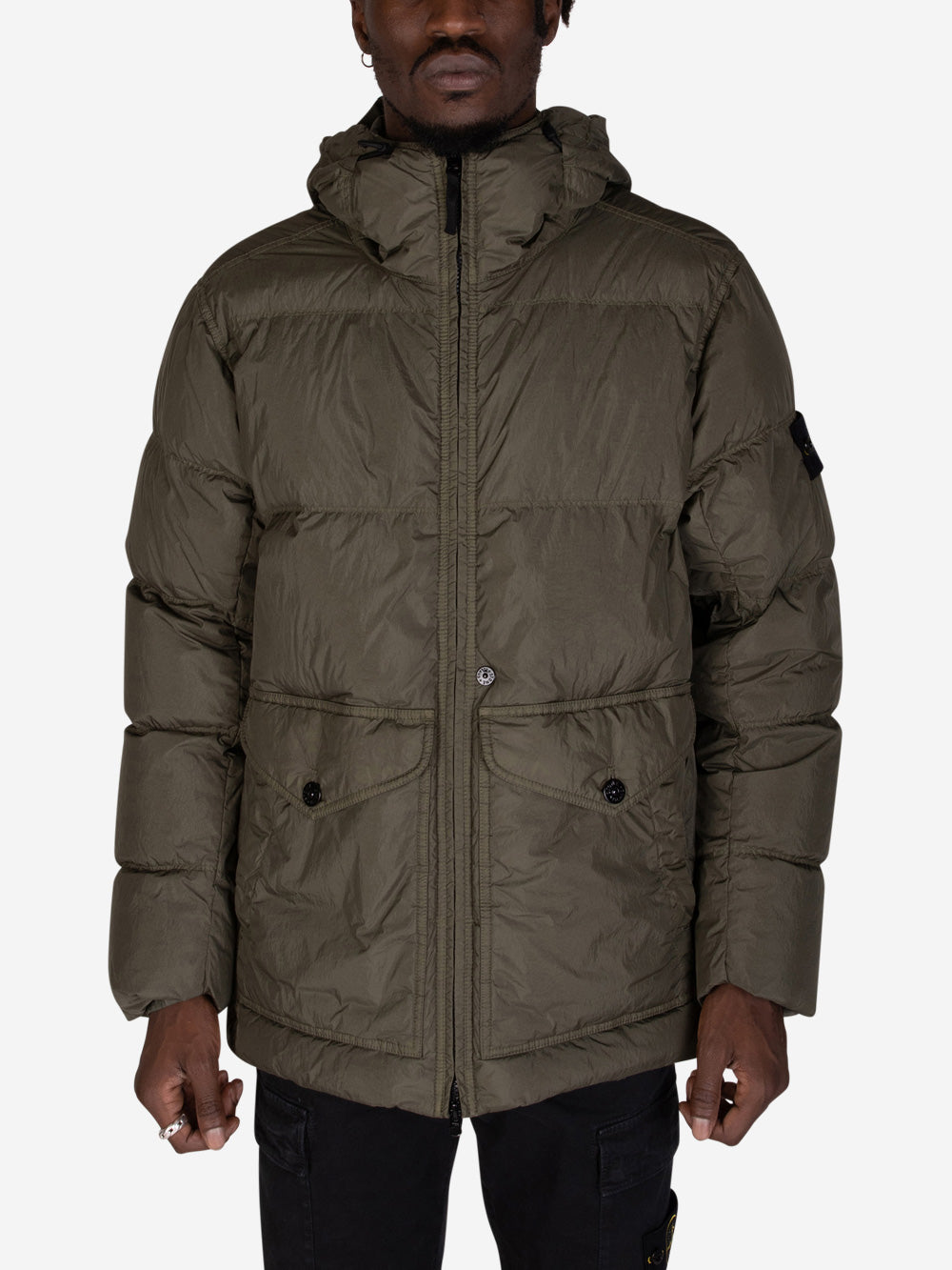 STONE ISLAND Crindle Reps giubbotto imbottito muschio Muschio Urbanstaroma