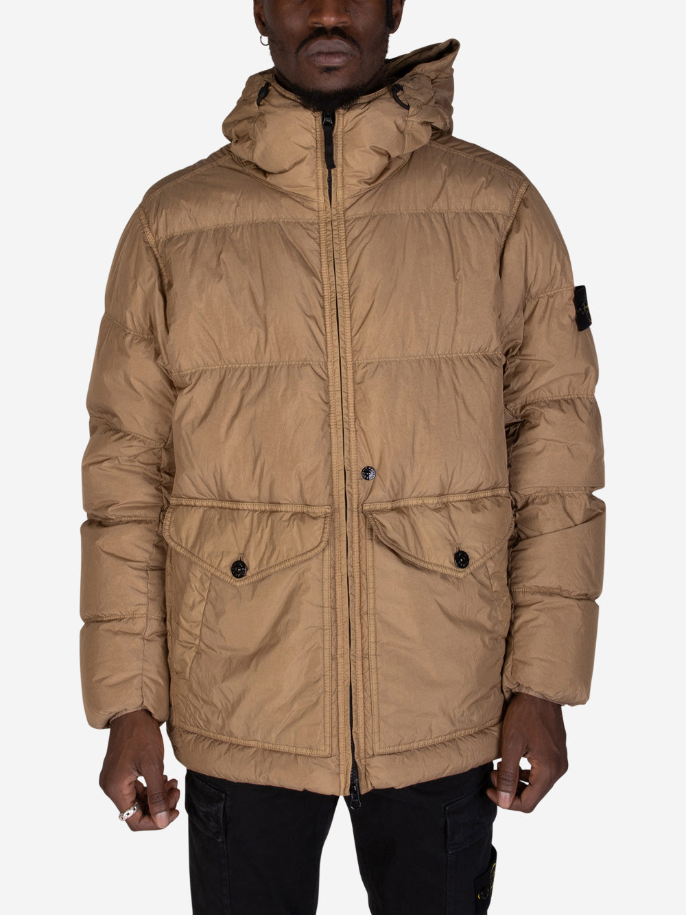 STONE ISLAND Crindle Reps giubbotto imbottito biscotto Biscotto Urbanstaroma