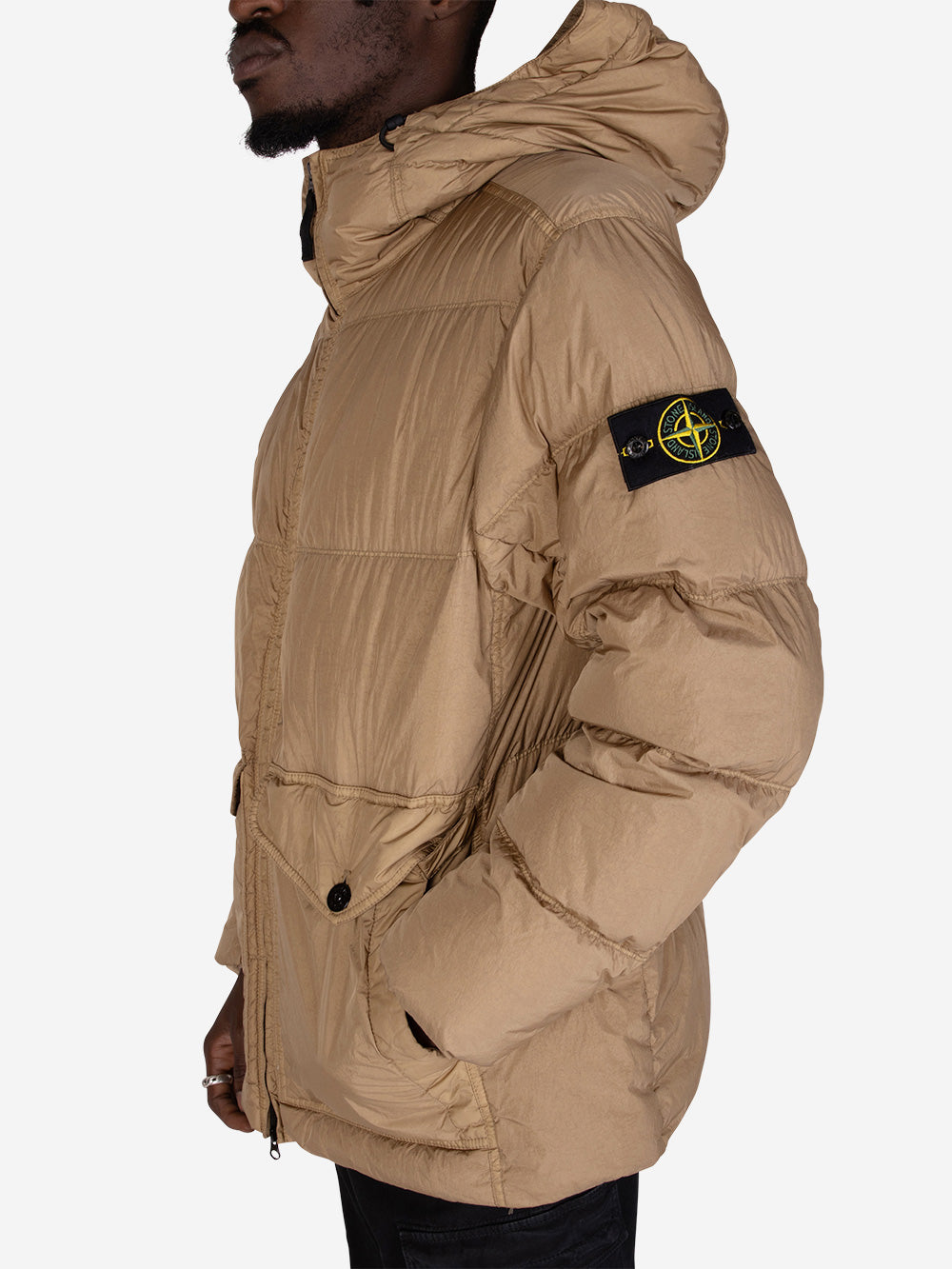 STONE ISLAND Crindle Reps giubbotto imbottito biscotto Biscotto Urbanstaroma