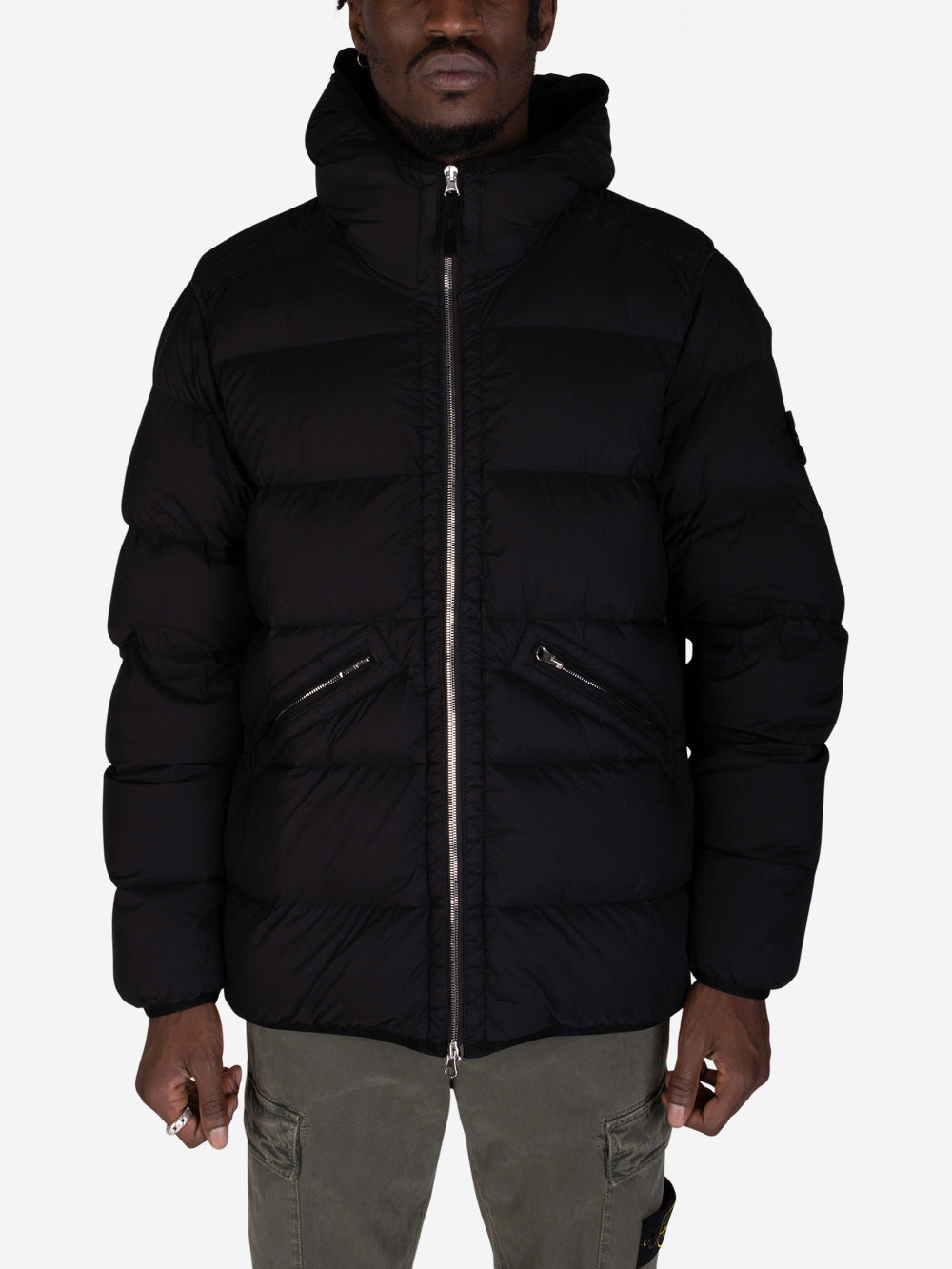 STONE ISLAND Giubbotto in nylon imbottito nero Nero Urbanstaroma