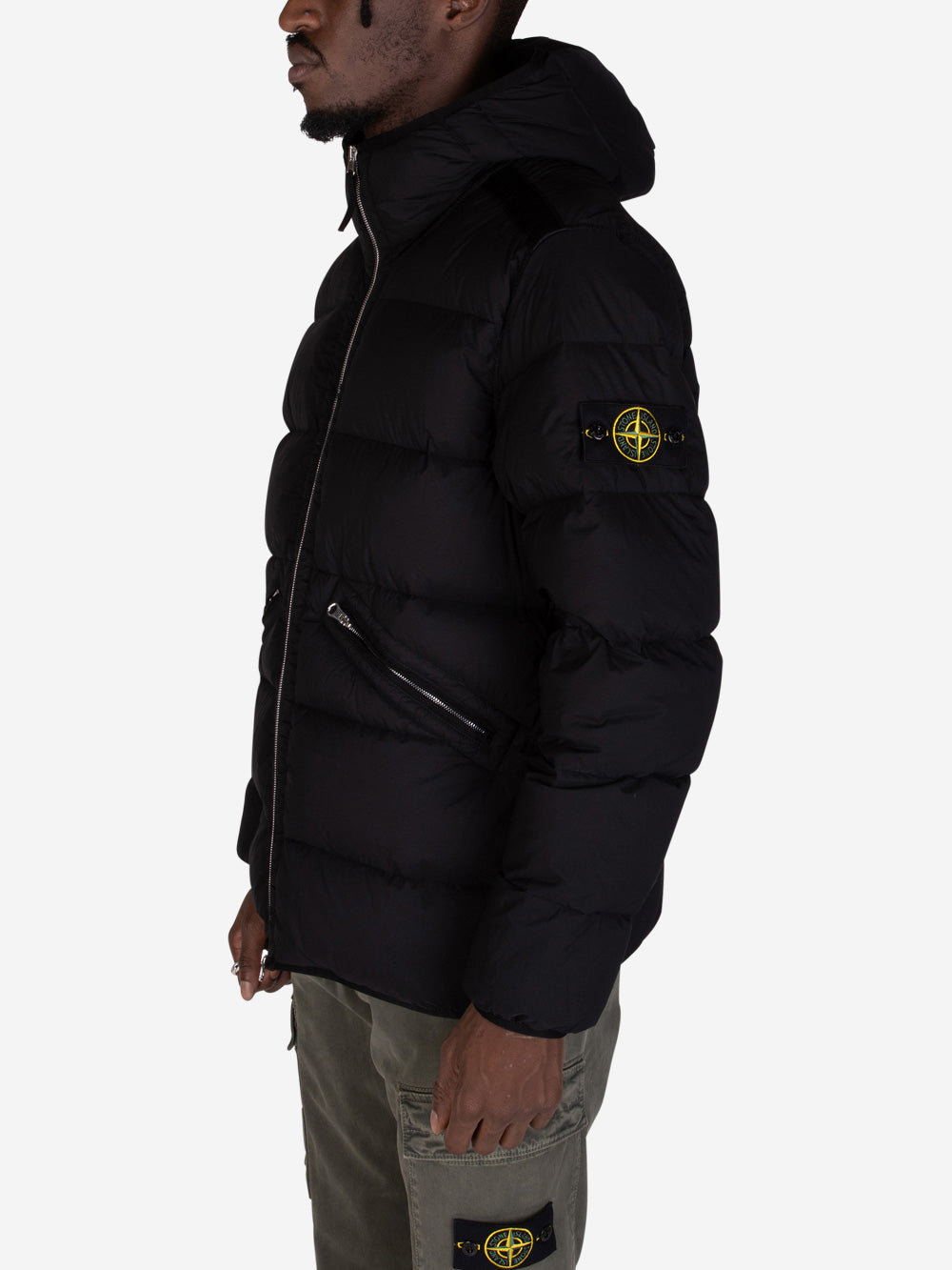 STONE ISLAND Giubbotto in nylon imbottito nero Nero Urbanstaroma