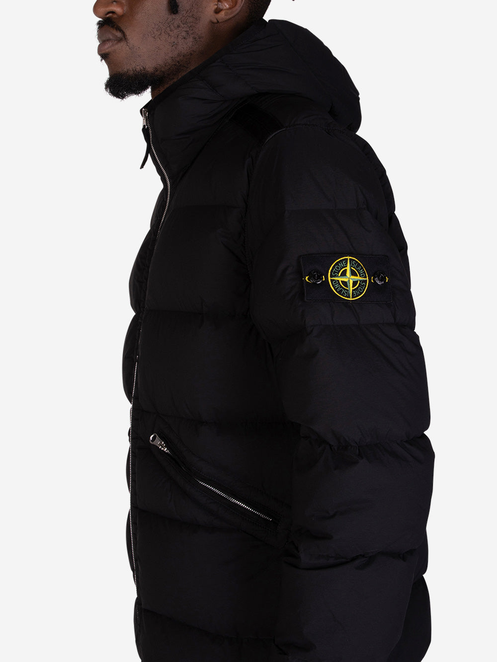 STONE ISLAND Giubbotto in nylon imbottito nero Nero Urbanstaroma