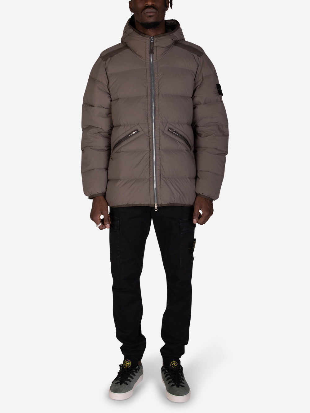 STONE ISLAND Giubbotto in nylon imbottito noce Noce Urbanstaroma