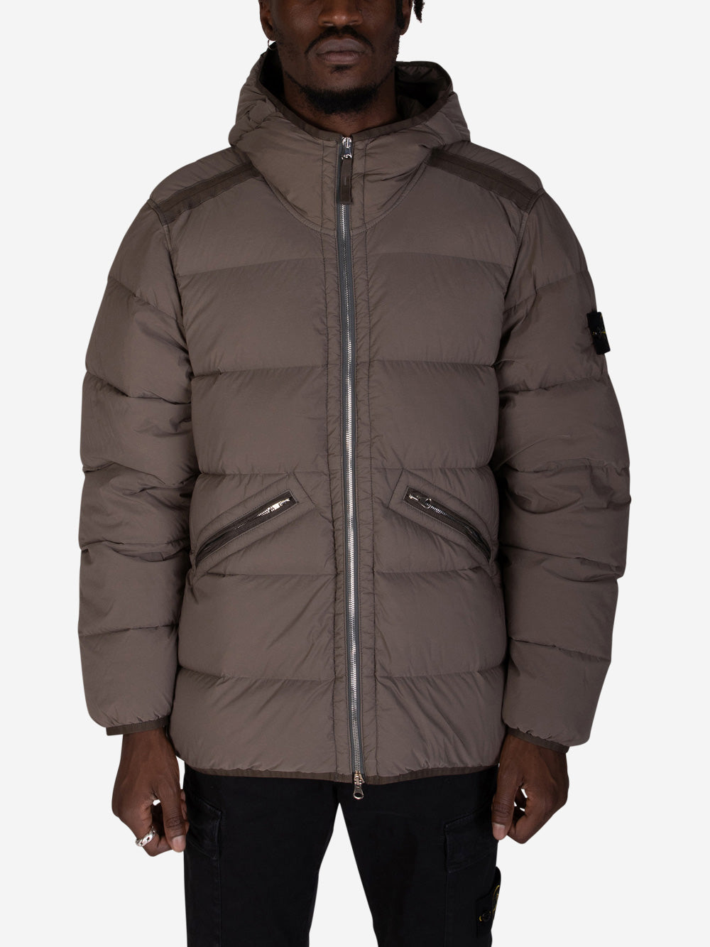 STONE ISLAND Giubbotto in nylon imbottito noce Noce Urbanstaroma