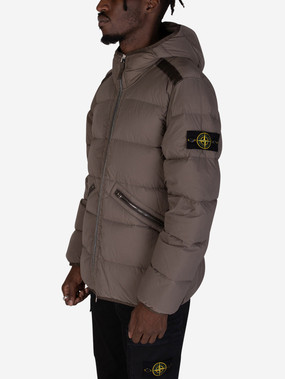 STONE ISLAND Giubbotto in nylon imbottito noce Noce Urbanstaroma