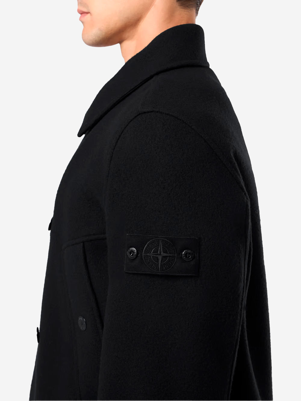 STONE ISLAND Heavy Melton Ghost nero Nero Urbanstaroma