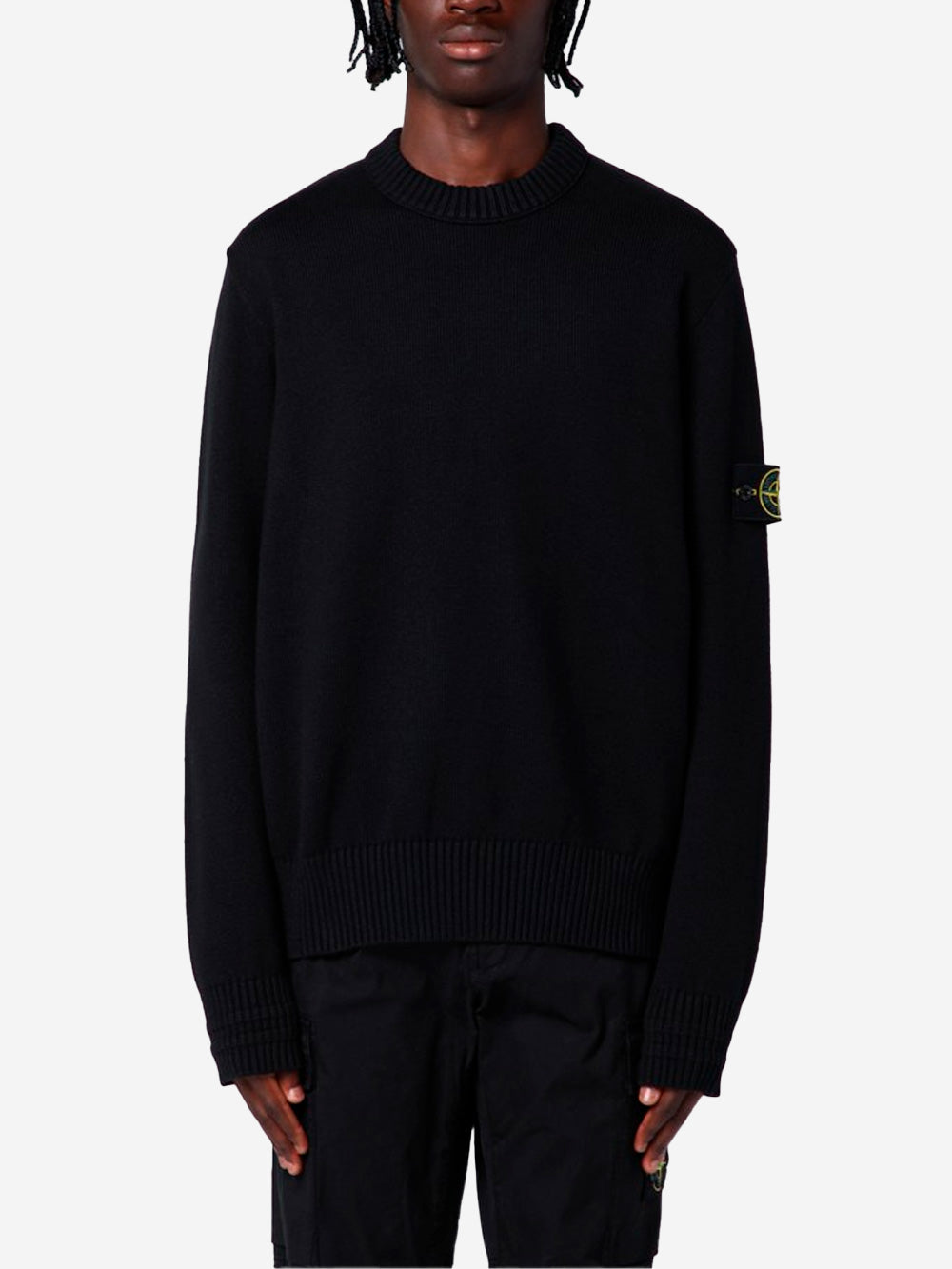 STONE ISLAND Maglione girocollo nero Nero Urbanstaroma