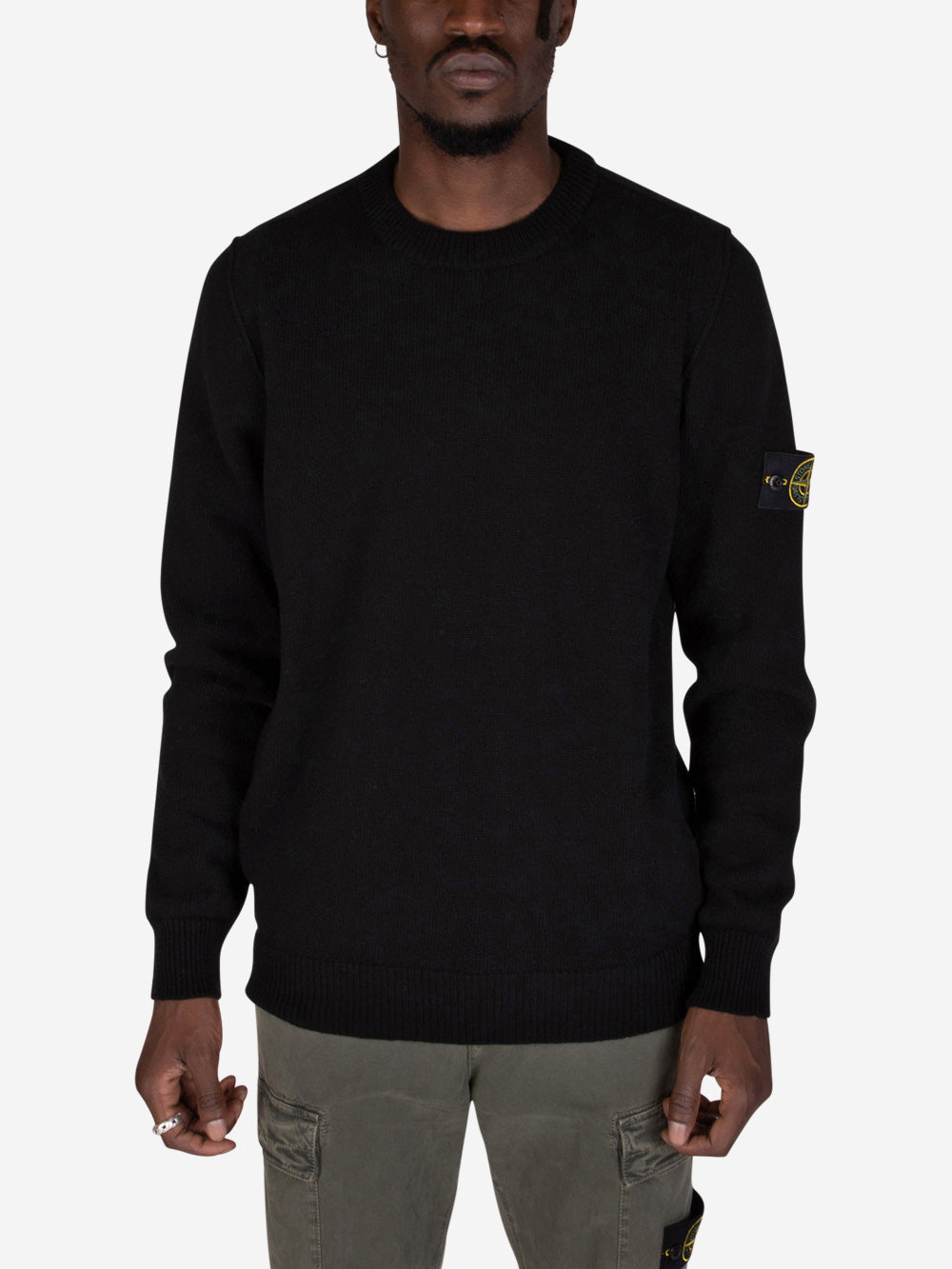 STONE ISLAND Maglione girocollo nero Nero Urbanstaroma