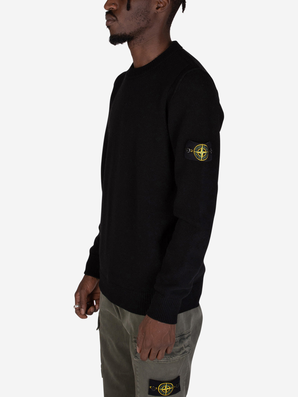 STONE ISLAND Maglione girocollo nero Nero Urbanstaroma