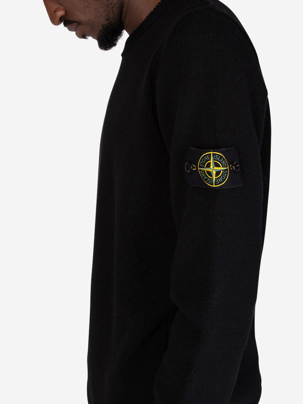 STONE ISLAND Maglione girocollo nero Nero Urbanstaroma