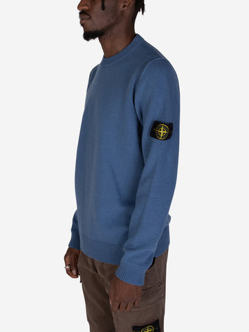 STONE ISLAND Maglione girocollo avio blu