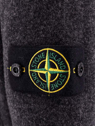 STONE ISLAND Maglione lana vergine grigio piombo Piombo