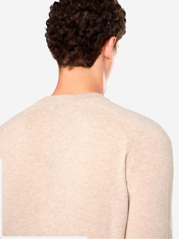 Beige virgin wool sweater