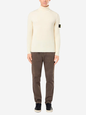 STONE ISLAND Full Rib RWS wool panna Naturale