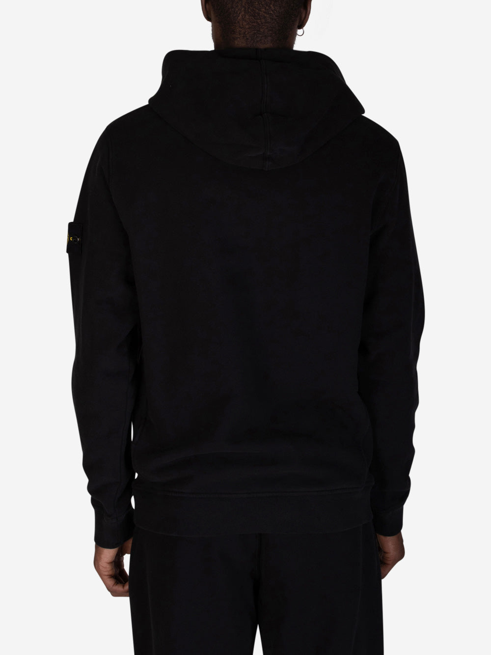 STONE ISLAND Felpa con cappuccio nera Nero Urbanstaroma