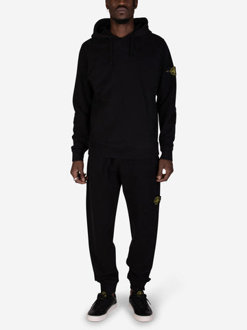 STONE ISLAND Pantalone felpato nero Nero