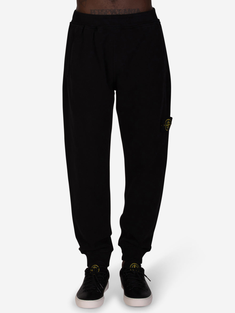 STONE ISLAND Pantalone felpato nero Nero Urbanstaroma