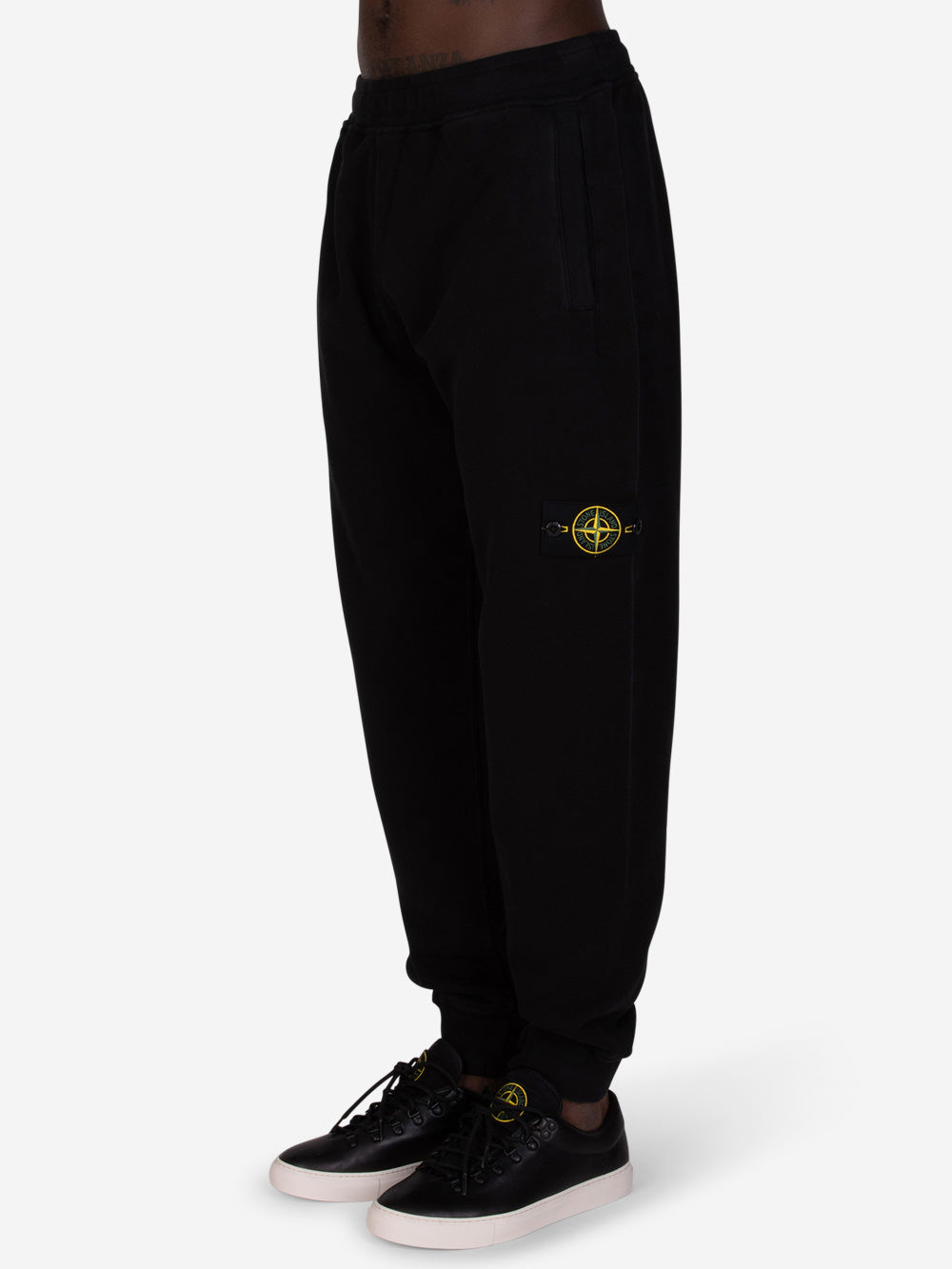 STONE ISLAND Pantalone felpato nero Nero Urbanstaroma