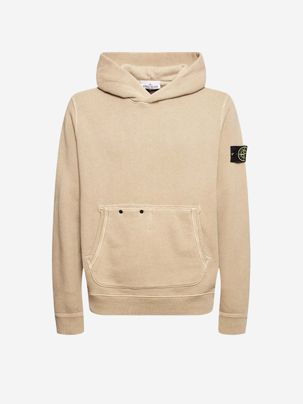 STONE ISLAND Felpa cappuccio beige Biscotto Urbanstaroma