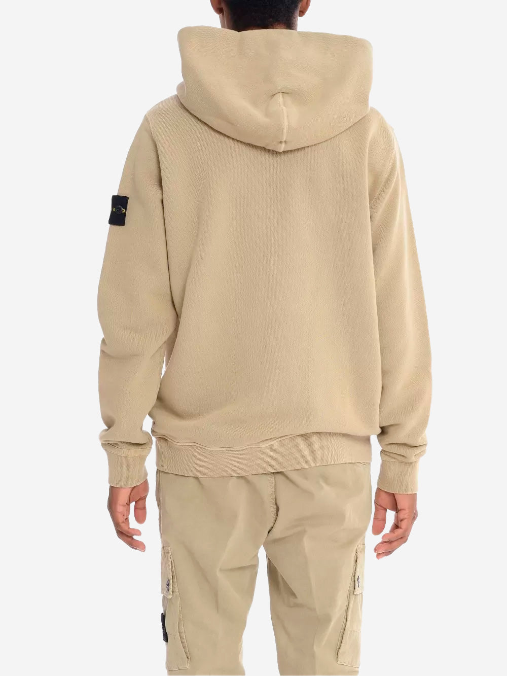 STONE ISLAND Felpa cappuccio beige Biscotto Urbanstaroma